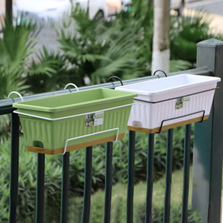 กระถางต้นไม้ทรงยาว กระถางรางยาวสี่เหลี่ยม พลาสติกทนแดด กระถา…