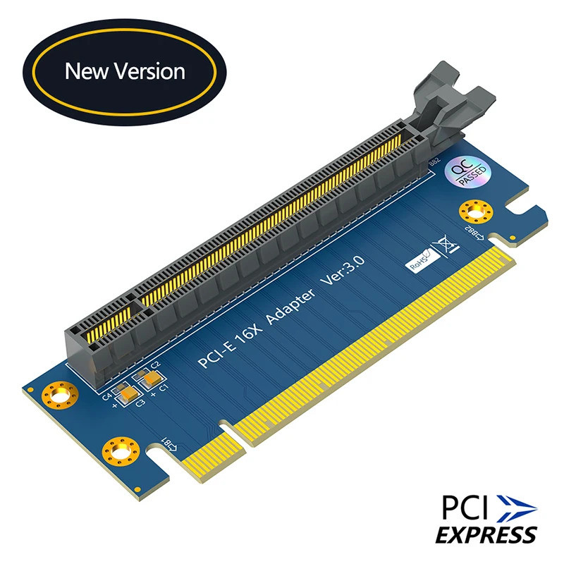 PCIE X16 Riser การ์ด Extender PCI Express 3.0 16X ชายหญิง 90 องศาสล็อต Converter สําหรับกราฟิกการ์ดส