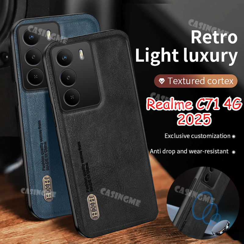สําหรับRealme C71 4G 2025 หรูหราปลอกหนังสําหรับRealme C71 RealmeC71 C 7 1 C 71 4G 5G 2025 แฟชั่นซิลิ