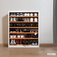 KIOSK ตู้รองเท้าเหล็ก MAX 6 ชั้น ปรับเปลี่ยนชั้นวางได้ตามใจ