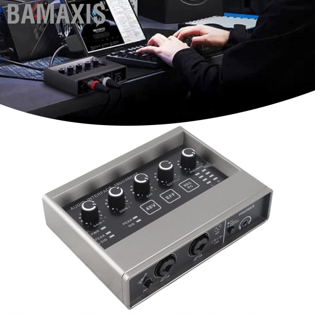 Bamaxis Bamaxis-th Sound Card Dual Core Chip Studio คุณภาพการบันทึกการบันทึกสำหรับการร้องเพลง