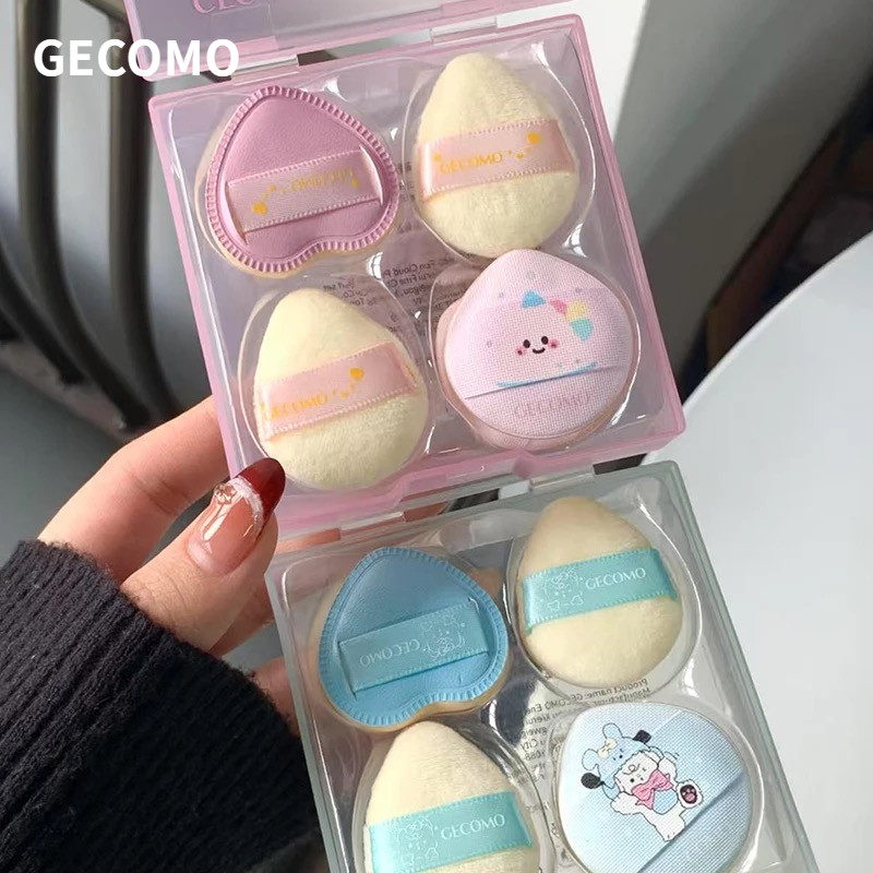GECOMO แป้งพัฟ นิ้ว ชุดฟองน้ำ แป้ง บลัชออนกระจ่างใส คอนซีลเลอร์ แป้งพัฟ