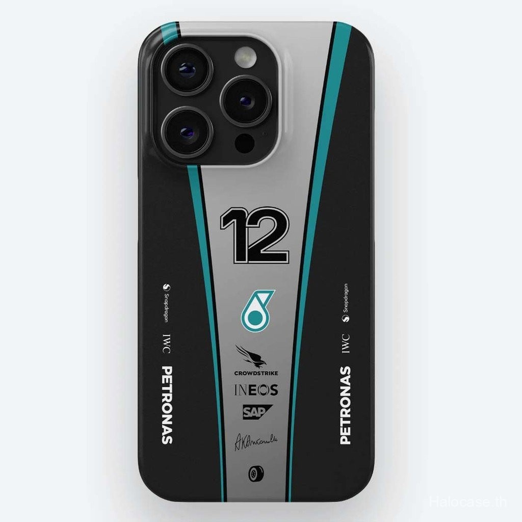 เคสโทรศัพท์ที่เข้ากันได้กับ iPhone KIMI ANTONELLI 2025 F1 เคสโทรศัพท์สำหรับ iPhone 15 Pro/16 แบบสองในหนึ่งเดียว 14/13/12 กันกระแทก 11/8 Plus เคสป้องกัน FFPB