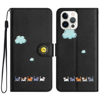 เคส Case for OPPO Reno 16 16F 15 Pro Max 15F 14 13F 14F 13 F A5i A5 A3 A6 A6s A6c A6t A6x A5x A3x A58 A74 A95 A79 5G เคสโทรศัพท์หนังฝาพับพร้อมช่องใส่บัตรสําหรับ Cartoon Cats Wallet PU Leather Cover With Card Slots Soft TPU Shell Hand Strap ซองมือถือ KTM