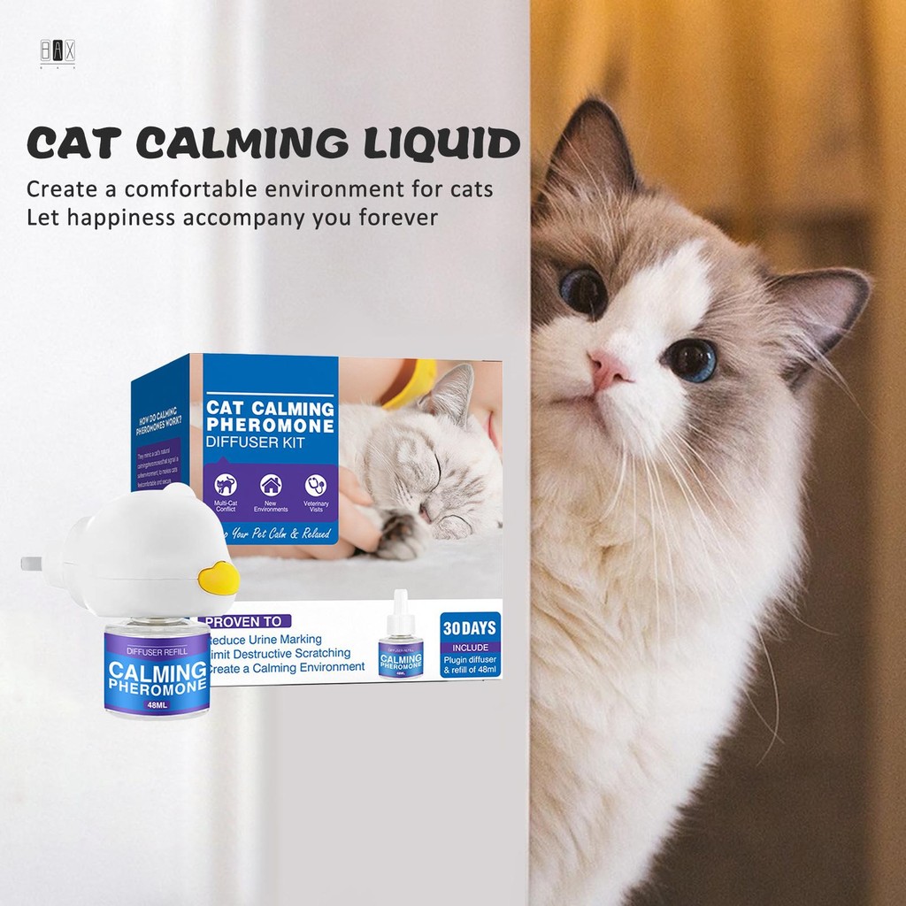 Catฟีโรโมน Calming Diffuser แมวติดทนนาน Calming Diffuser ปลอดภัยสําหรับแมวทุกวัย