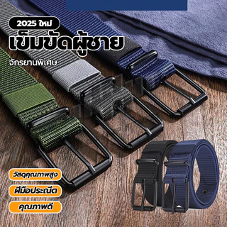 เข็มขัดผ้าใบไนลอนปรับขนาดได้สำหรับผู้ชาย ทนทาน เข็มขัด เข็มขัดปีนเขา เดินป่า Tactical Belt