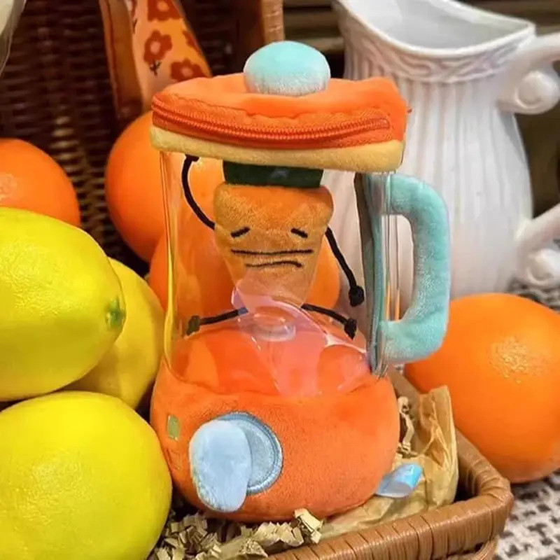 Carrot Juicer Plush Toy Plush Carrot Juicer Toy Drawstring Rotating Toy Carrot/Flower Blender Toy