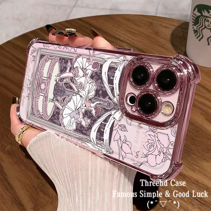 SAMSUNG ปลอกสําหรับSamsung A05s A52 A55 A53 A35 A03s A12 A13 A14 A15 A54 A34 A23 A15 A32 A25 A24 A54 A51 A22 M15 สี่มุมAnti Fall Soft Coverหรูหรา - รูปที่ 3