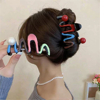 คลิปหนีบสุนัขบล็อกสี คลิปฉลามหยัก กิ๊บติดผมหัวหลังสี