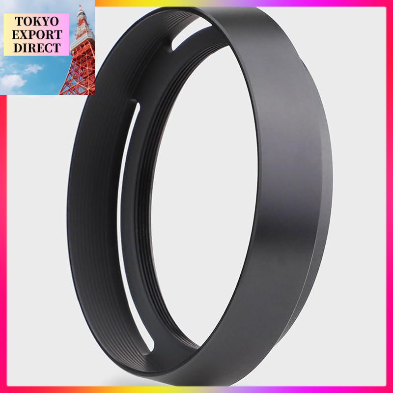 Haoge Metal Lens Hood Shade for Leica Q3 Q3-43 Q2 Q-P QP Typ 116 Typ116 Camera, Black with Cap LH-LQ