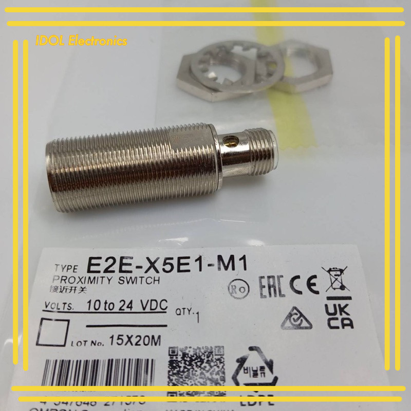 ราคาถูก! E2E-X5E1-M1 หัว 18MM  ระยะจับ 5 MM NPN NO แจ็ค 4P ไฟ 12 to 24 VD งานแท้ พร้อมส่งในไทย