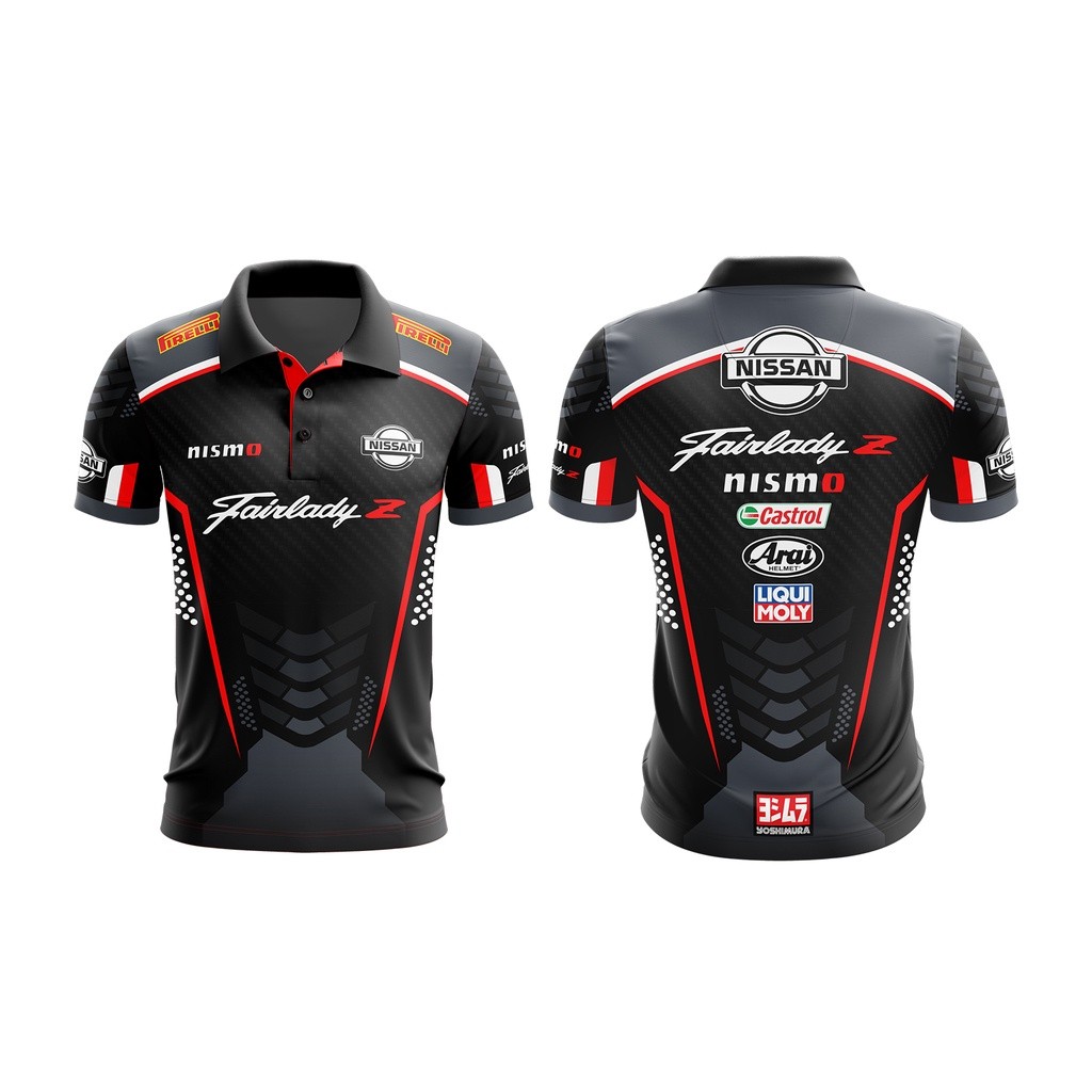 Niss Nismo Sport Racing Tshirt Jersey เสื้อยืดคอกลมไมโครไฟเบอร์