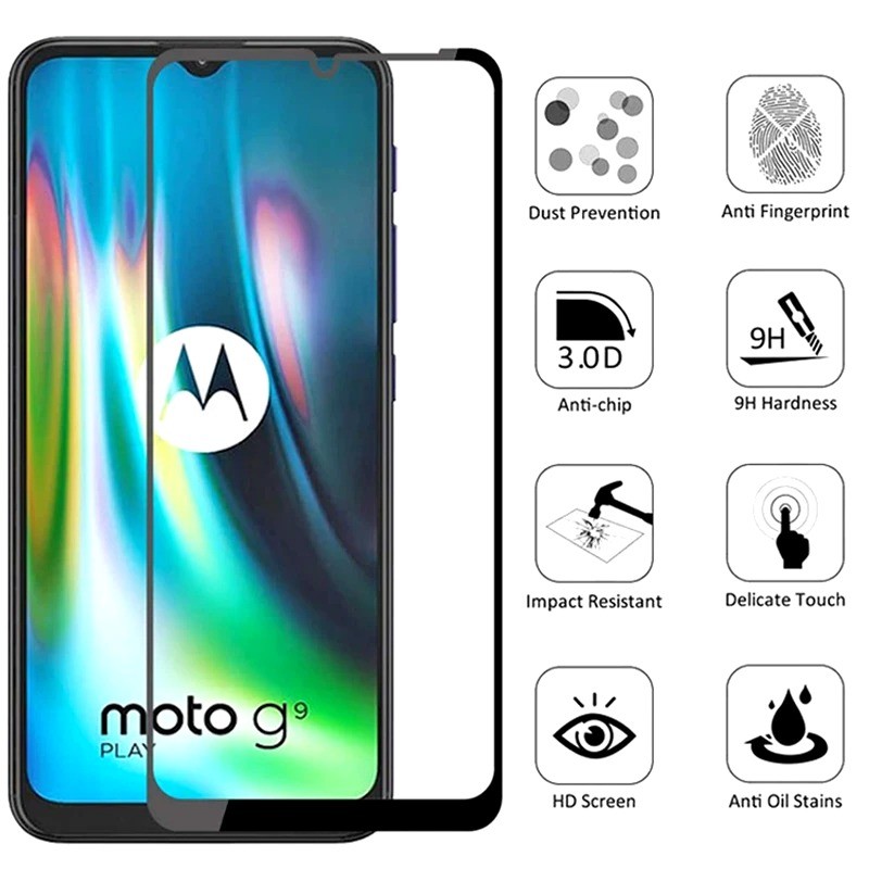 9Hฟิล์มกระจกนิรภัยสําหรับMotorola One Zoom Vision Plus Macro Hyper Fusion + Fusion Action 5G UW Ace 