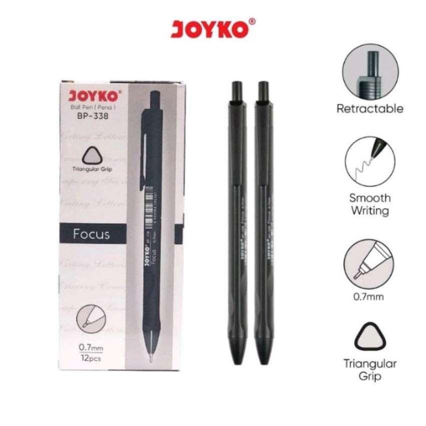 (12 ชิ้น) JOYKO VOCUS BP 338 ปากกา / JOYKO TAPER PEN 0.7MM qirtos shop