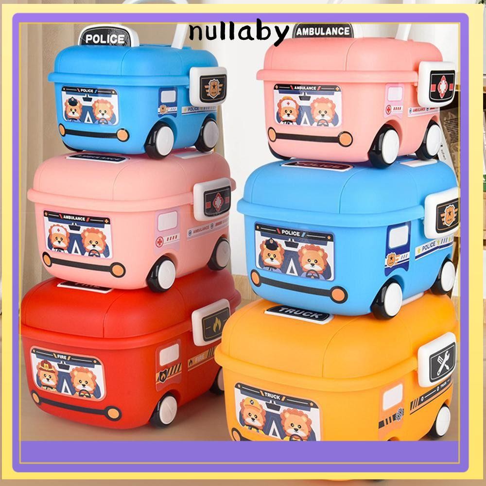 NULLABY กล่องเก็บของ, กล่องจัดระเบียบจิปาถะอเนกประสงค์หลากสี, รถการ์ตูนหลายขนาดสร้างสรรค์พร้อมที่จับรอกกระเป๋าถือบ้าน Organizier