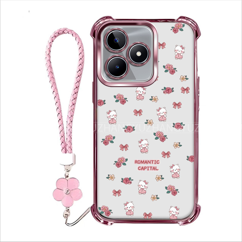 แถมเชือกเส้นเล็กCasing Realme note 80 5G 70 70T 50 C53 C51 C61 C63 C65 C67 เคสโทรศัพท์สําหรับใหม่ซิลิโคนสี่มุมป้องกันการตก HDM