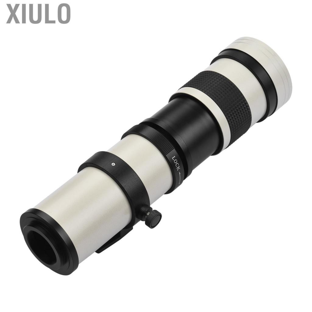 Xiulo กล้อง MF Super Telephoto Zoom Zoom Lens f/ 8.3-16 420-800mm T Mount + UV/ CPL/ FLD SET + 2X TE