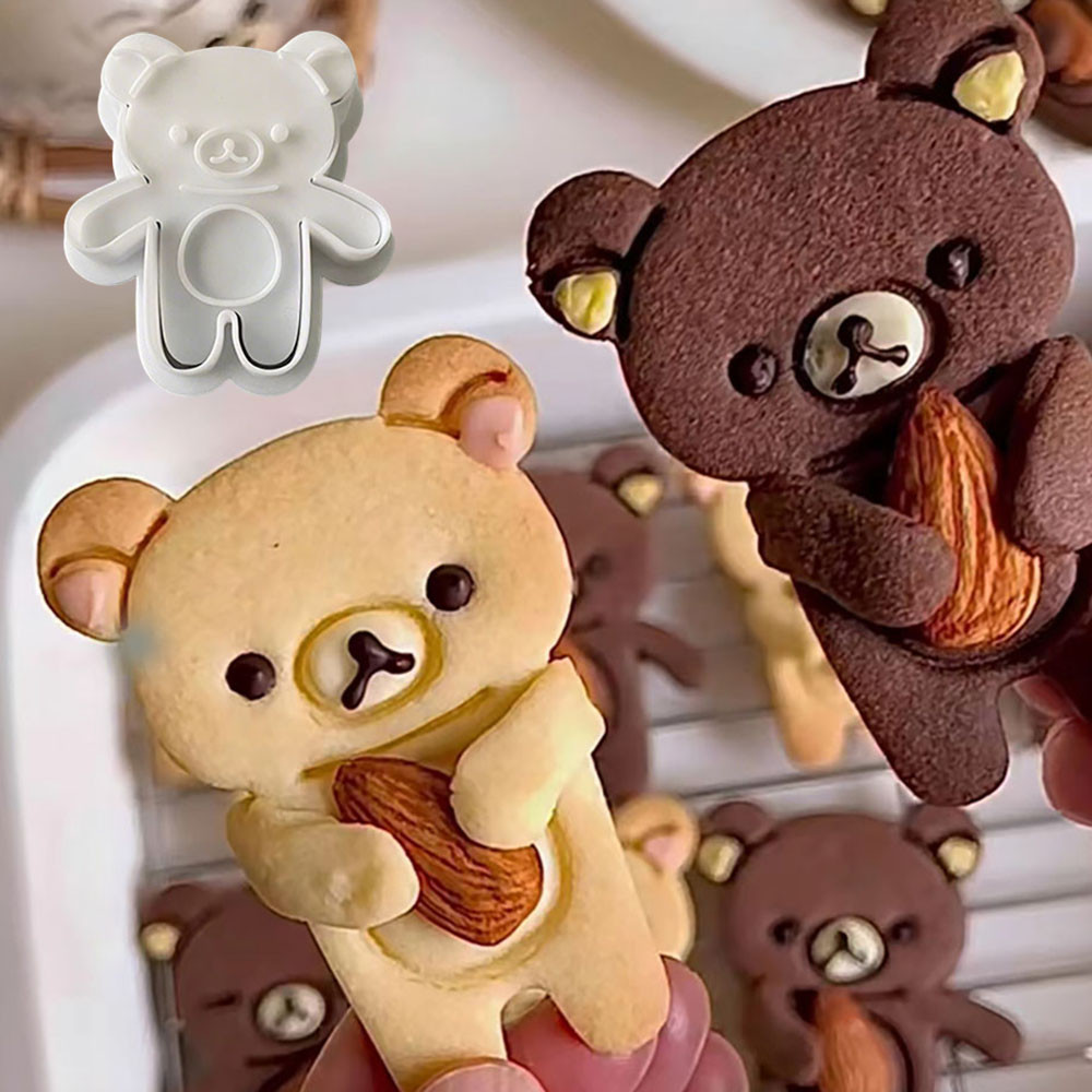 เครื่องตัดคุกกี้หมีกอดการ์ตูน DIY เครื่องมือและอุปกรณ์เบเกอรี่ Stampcookie Cutters