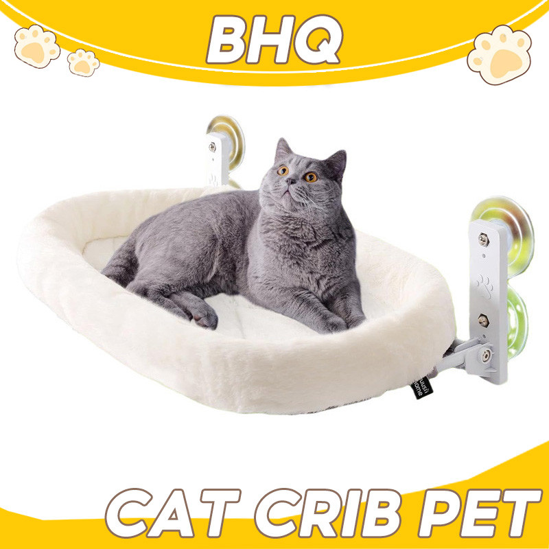 BHQ Cat Crib Pet Hanging Bed Mirror Cat Crib ไร้สายพับได้ 18 กก. ไม่หลุดจากที่นอนแมวง่าย