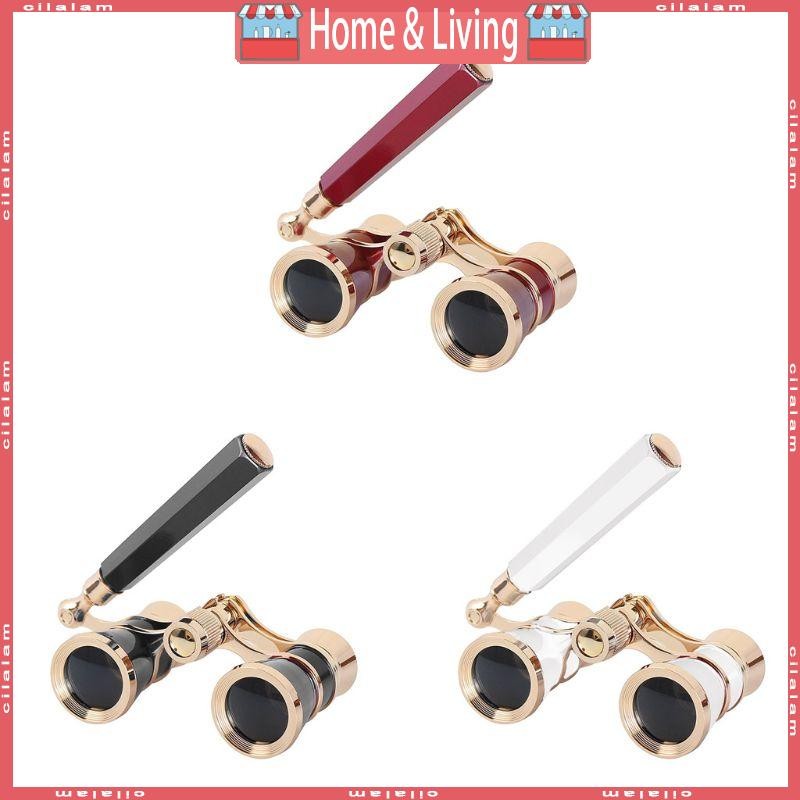 CI Vintage Opera Glasses กล้องโทรทรรศน์แบบพกพาสำหรับคอนเสิร์ตและโรงละคร ขนาดกะทัดรัด โลหะ Retro