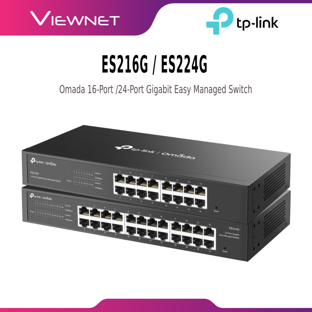 TP-LINK ES216G 16-PORT / ES224G 24-PORT OMADA GIGABIT EASY MANAGED SWITCH, อุปกรณ์การจัดการง่ายและกา