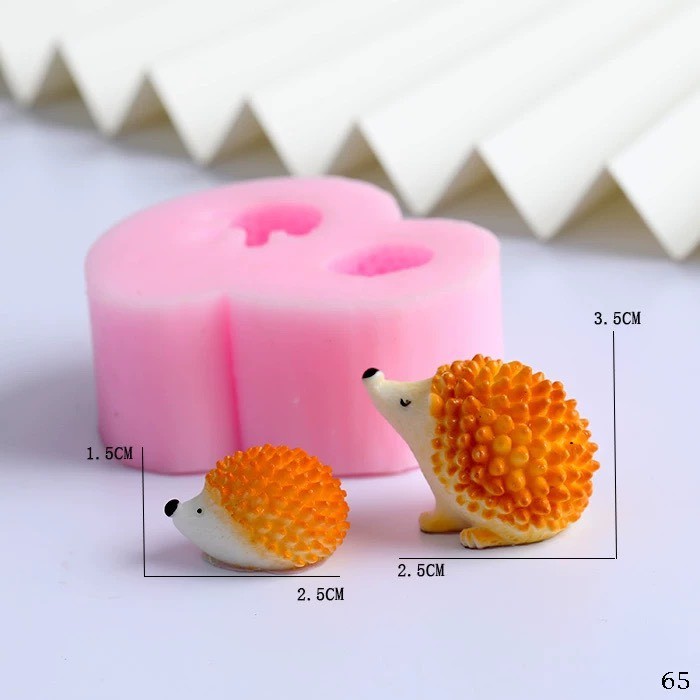 แม่พิมพ์ซิลิโคน - สัตว์ - เม่น 2c - FILL JELLY - MAKE CANDLES - MAKE SOAP - MAKE CANDLES