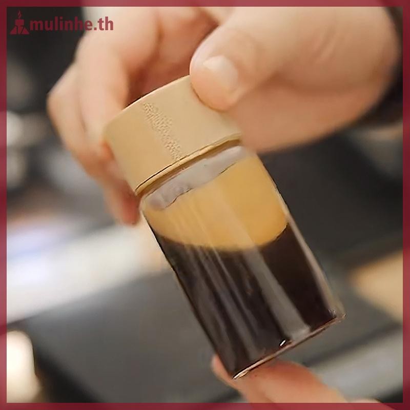 MULINHE 20/25/30ml ขวดแก้วสําหรับกาแฟ Concentrate นมน้ําผลไม้ Leakproof ขวดพร้อมฝาปิด Jar แบบพกพาขวดเปล่า TH