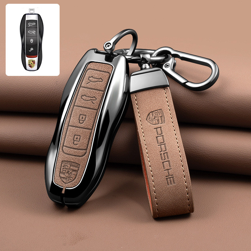 เคสรีโมทกุญแจรถยนต์ สําหรับ Porsche 911 718 Panamera Panama Cayenne Macan Boxster Cayman Control Fob ของแต่งรถยนต์ พวงกุญแจ
