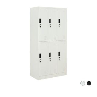 Furinbox ตู้เหล็กล็อกเกอร์ 6 ช่อง รุ่นโซลิด - มี 2 สีให้เลือก