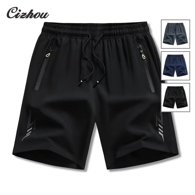 กางเกงขาสั้น Drawstring แห้งเร็วสบายสำหรับกีฬาฤดูร้อน