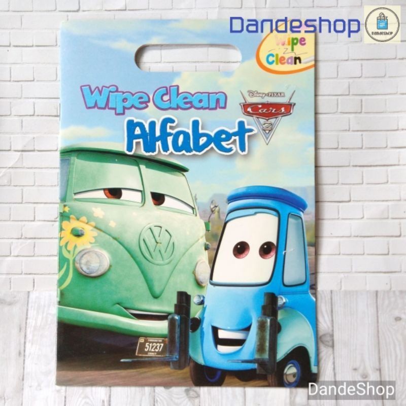 Disney Cars 2 Wipe Clean Alphabet - หนังสือเช็ดและสะอาด - BOOKSTAR