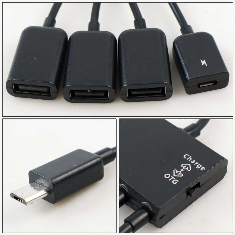 !! !️RCHMDSHPMultifunction Micro USB OTG Hub 4in1 Data Cable & Charge - M3H4