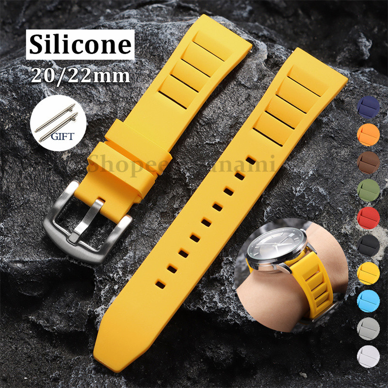 20 มม.22 มม.ซิลิโคนนาฬิกาสําหรับ Omega สายคล้อง Quick Release สร้อยข้อมือกันน้ํานุ่มผู้หญิงผู้ชายกีฬานาฬิกาสําหรับ Seiko