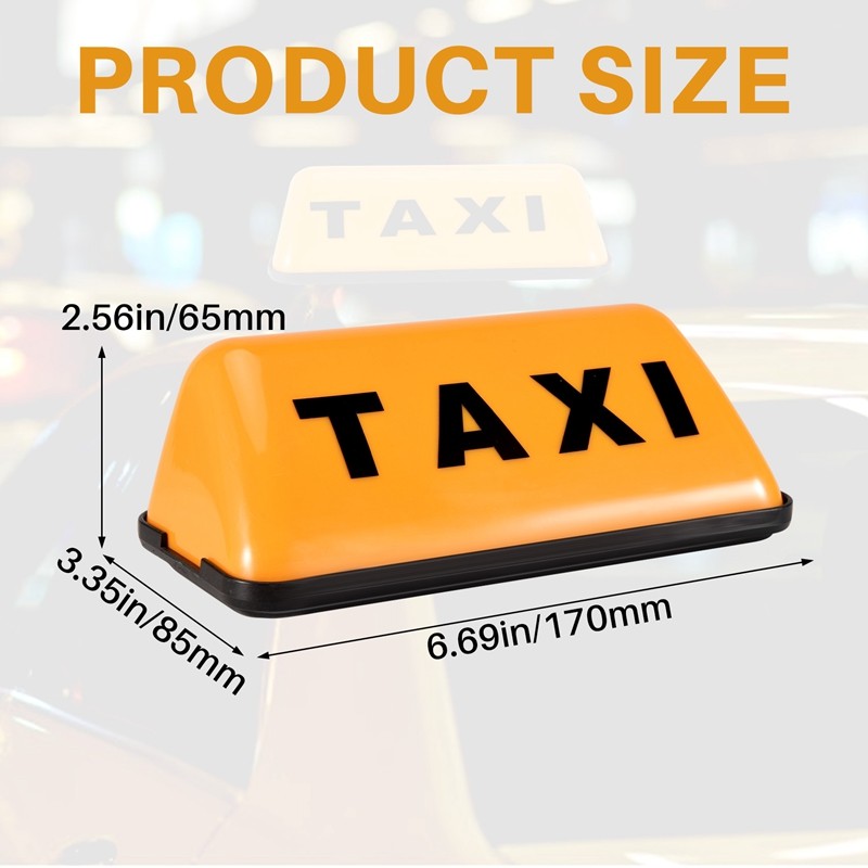 TAXI ไฟ LED ไฟแสดงสถานะป้าย LED Day Light รถวิ่งกลางวันไฟ DC 12V 3W Auto ขับรถหลังคา Top Cab LED ป้าย - รูปที่ 5