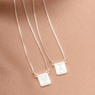 Escapulário Minimalista Prata 925 Banhado, Elegante e Delicado para Uso Diário