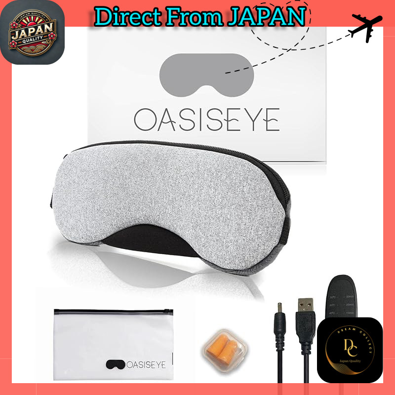 OASISEYE Hot Eye Mask USB Electric Heated Eye Mask with Steam, Soft Velour Material, Comes in a Gift Box