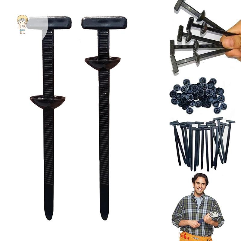 ARS 10-100 ชิ้นไนลอน Universal Cable Tie Buckle Self-Locking Zip Ties Holder ปุ่มพินอเนกประสงค์สําหรับรถยนต์ทุกวันซ่อม TH