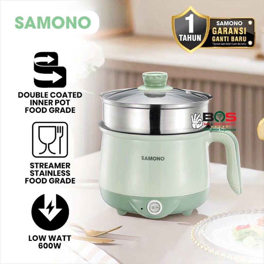 Samono กระทะไฟฟ้าอเนกประสงค์ SW-DG01P ความจุ 1.2 ลิตร SW DG01P