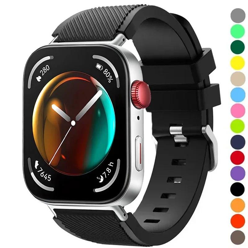 สายซิลิโคนสําหรับเล่นกีฬาสําหรับนาฬิกา Huawei Fit 4/4 Pro/3 Watchband เปลี่ยนสร้อยข้อมือสายรัดข้อมือระบายอากาศ