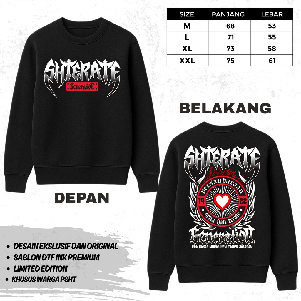 SH Terate Generation Dtf Crewneck เสื้อสเวตเตอร์สกรีน By aywil Store GE4