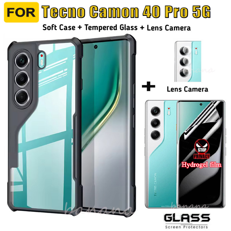 Tecno Camon 40 Pro 5Gเคสโทรศัพท์กันกระแทกTecno Camon40Pro Camon 40 Anti-Spyความเป็นส่วนตัวHydrogelฟิ