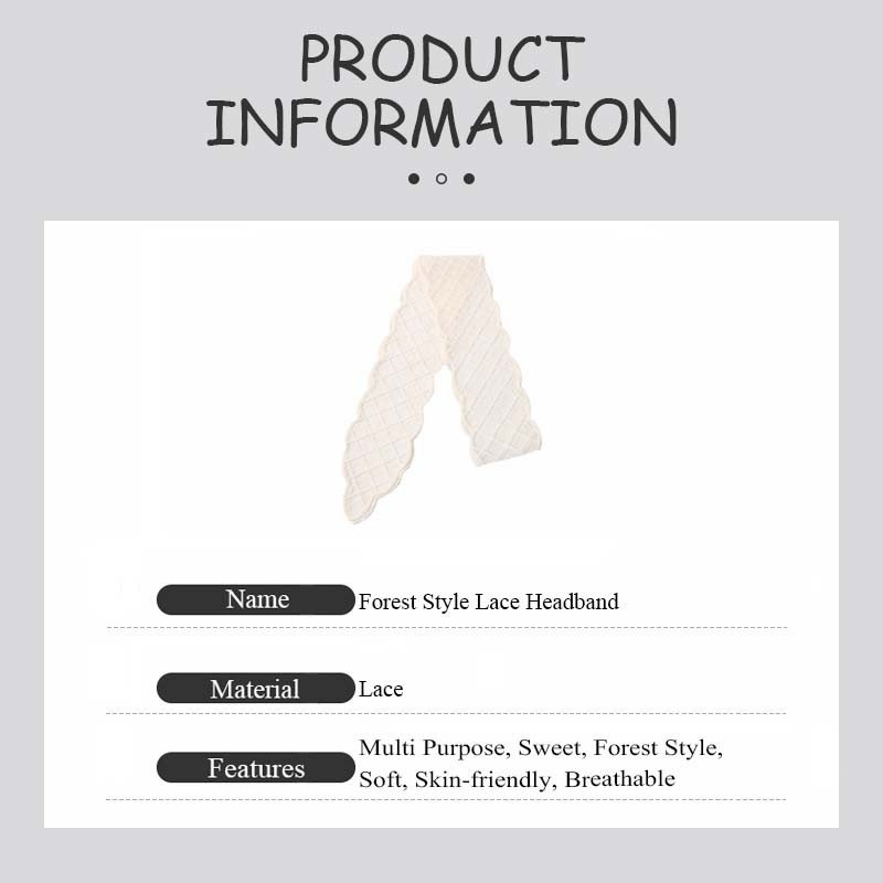 COD-ในไทย💖สไตล์นิยาย,อุปกรณ์เสริมผม,สไตล์ป่า,ลูกไม้,ผ้าพันคอผ้าไหม,หลายวัตถุประสงค์,สายรัดหัว-Kri - รูปที่ 6