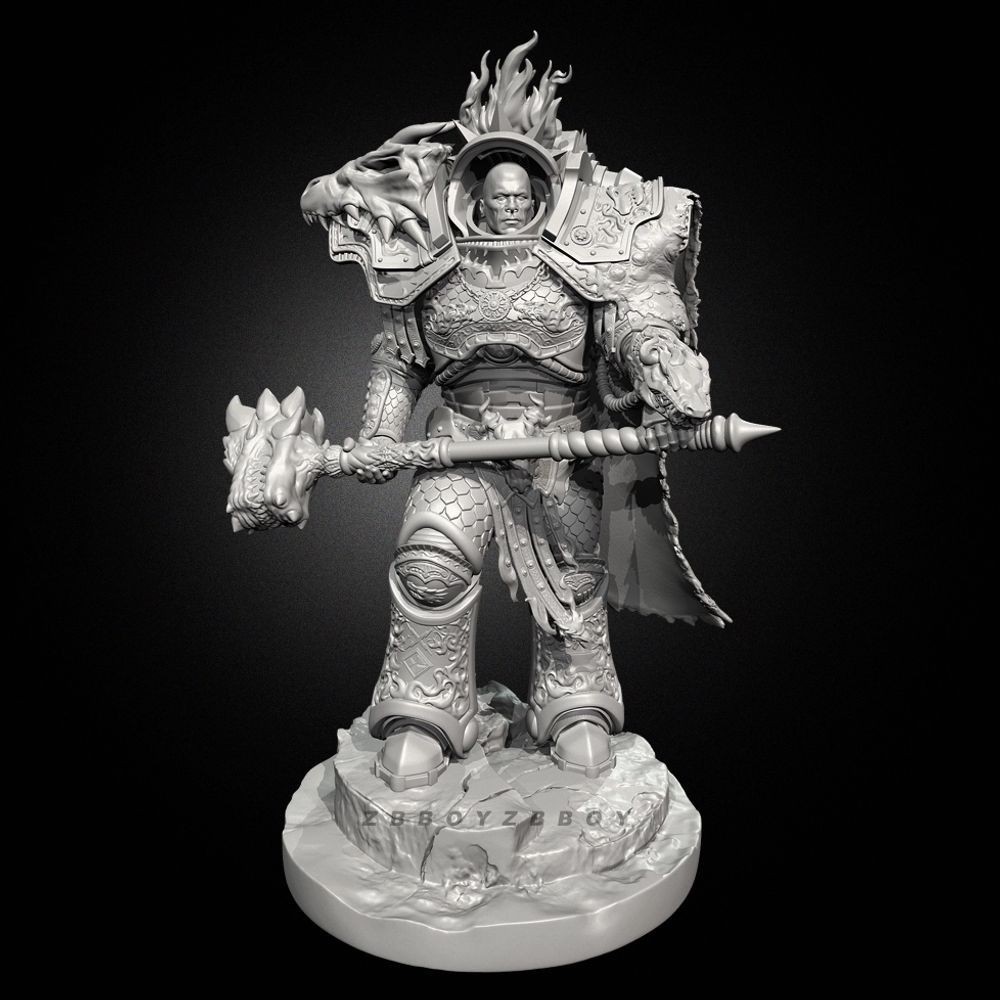 โมเดลทหารเรซิน Warhammer สีขาว ขนาดเต็ม 50 มม. 75 มม. 90 มม. รุ่นประกอบ TD-7412/3D 2A5W