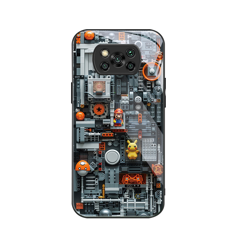 สําหรับ Xiaomi Poco X3&Poco X3 NFC & Poco X3 Pro , บล็อกตัวต่อ, บุคลิกภาพอินเทรนด์, เคสป้องกันโทรศัพท์ป้องกันการตก