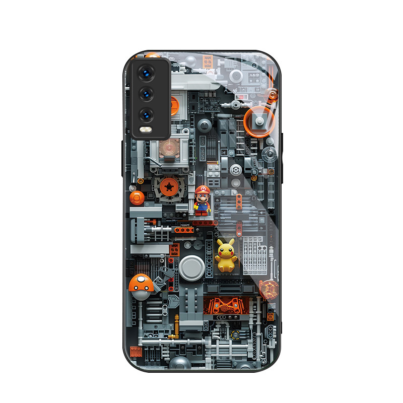 สําหรับ Vivo Y20&Vivo Y20i&Vivo Y20S&Vivo Y11s , บล็อกตัวต่อ, บุคลิกภาพอินเทรนด์, เคสป้องกันโทรศัพท์