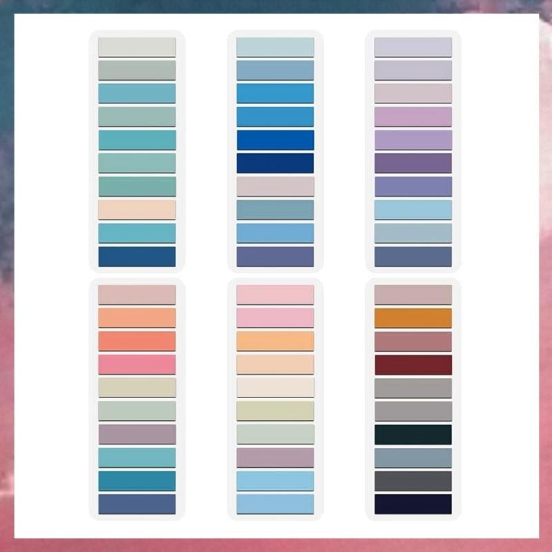 1200 ชิ้นเครื่องหมายหน้า,Morandi Sticky Note Tabs สี Writable และ Repositionable Book Flags Tabs Str