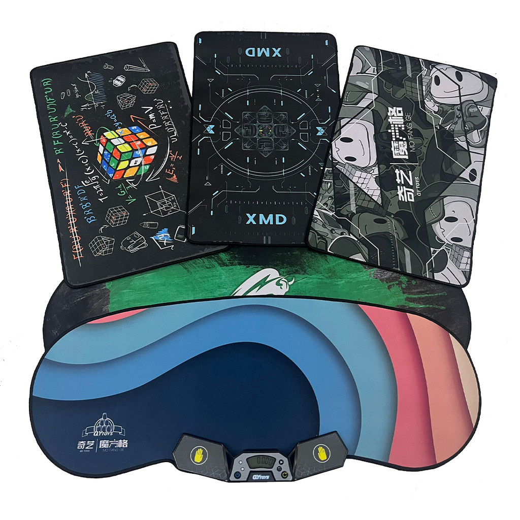 QiYi Timer Pad Mat Speed Cube Training Pad Flying Cup Mouse Table Mat นาฬิกาจับเวลา