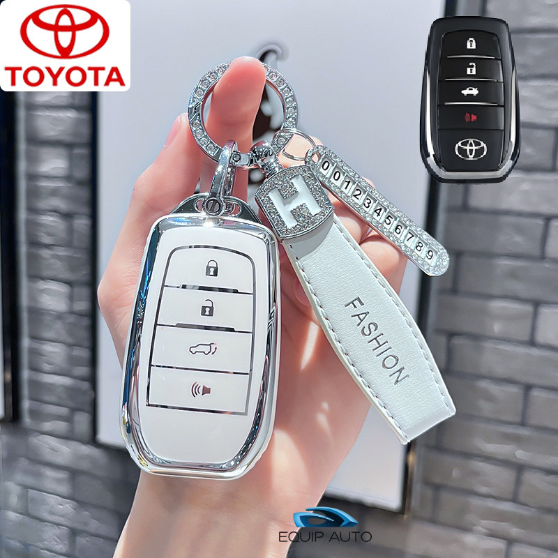 เคสกุญแจรถโตโยต้า Toyota ฝาครอบกุญแจสําหรับ Toyota Fortuner legenger/GR SPORT 2022-2024/Fortuner2017-2019
