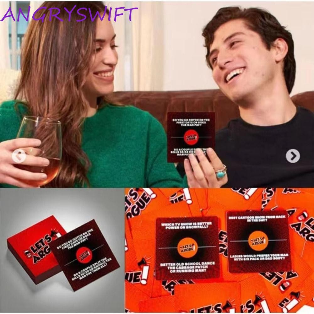 ANGRYSWIFT Trap Spelling Bee Card Game, 59 Game Card Fun Lets Argue Card Game, Portable Gatherings C