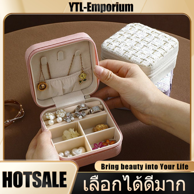 EMP กระเป๋าเครื่องสําอางสําหรับผู้หญิงแบบพกพาความจุขนาดใหญ่กระเป๋าเก็บเครื่องสําอางกระเป๋าเดินทาง